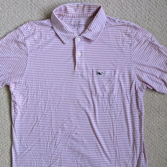 Vineyard Vines Small pink and white striped polo - Picture 1 of 2